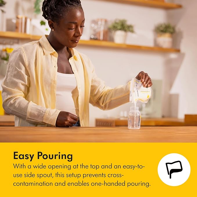 Medela Easy Pour Breastmilk Storage Bags 200 Count 7oz/210ml Disposable - Image 6