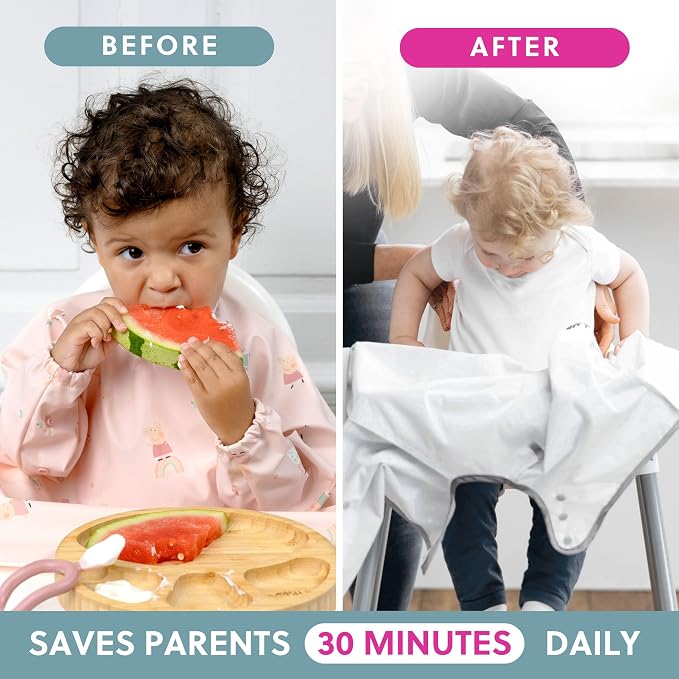 BIBaDO - Long Sleeve Baby Bibs - Babies & Toddlers 6-36 Months - Coverall Baby - Image 5