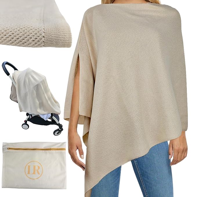 Little Rou Peekaboo Knit Breathable Nursing Cover Up by LittleRou