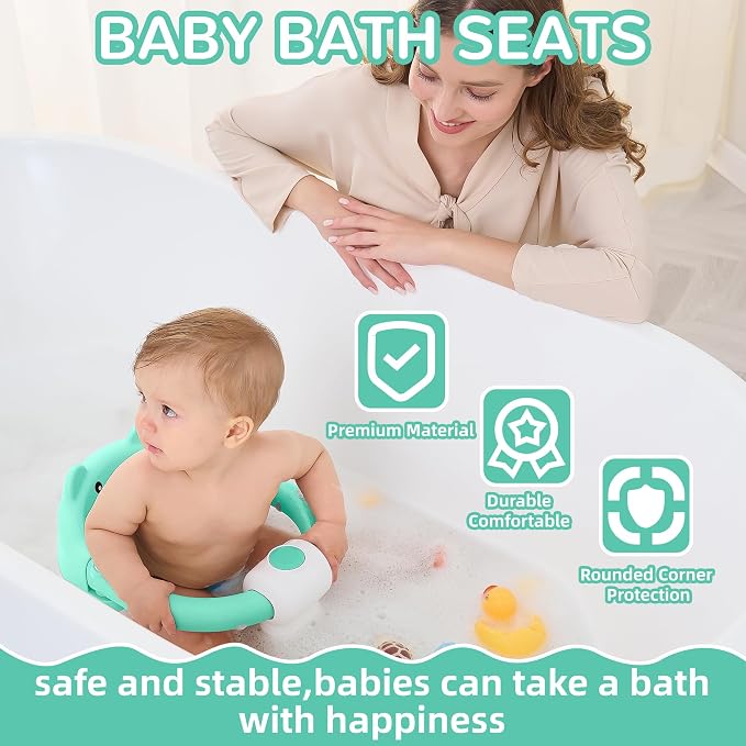 Baby Bath Seat for Babies 6 Months & up, Non-Slip Toddler Bath Seats for Babies - Image 2