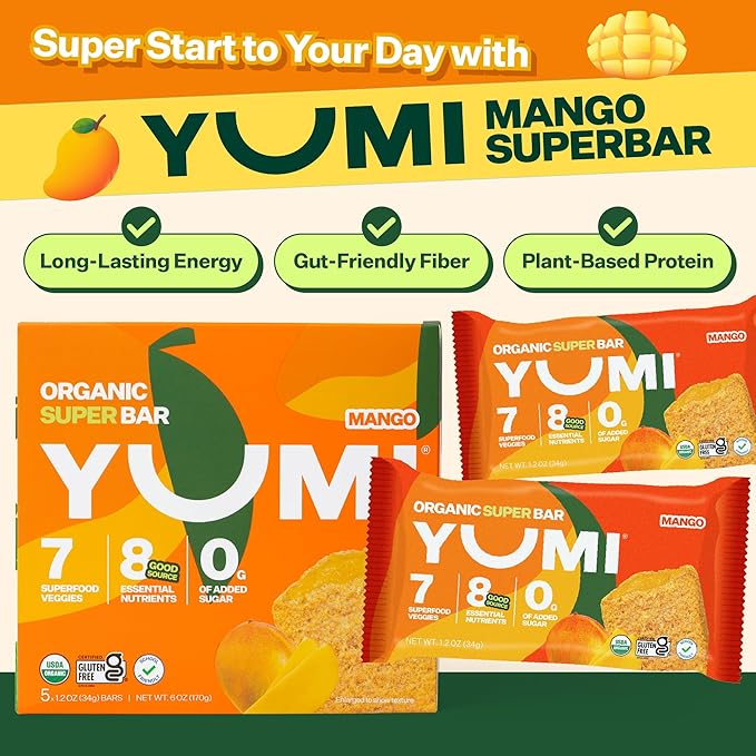 YUMI Organic Breakfast Superbar, Gluten-Free, No Added Sugar, 7+ Vegetables - Image 3