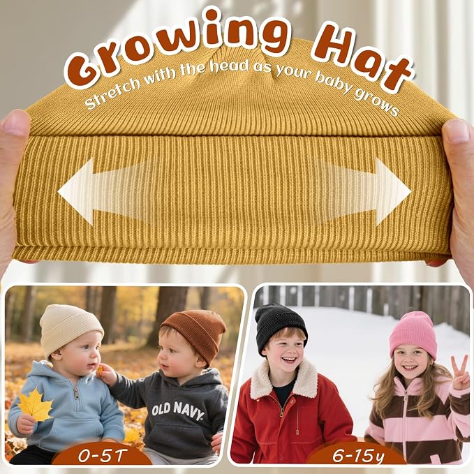 ZOORON Toddler Beanie Baby Boys Girls Beanies Kids Winter Hats Children Knit - Image 3