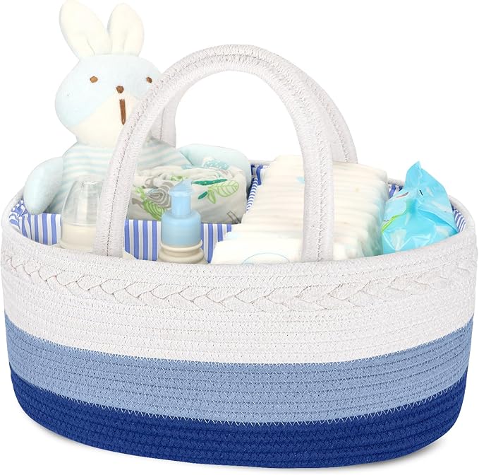 Maliton Baby Diaper Caddy Organizer, Cotton Rope Diaper Caddy Basket, Large by Maliton