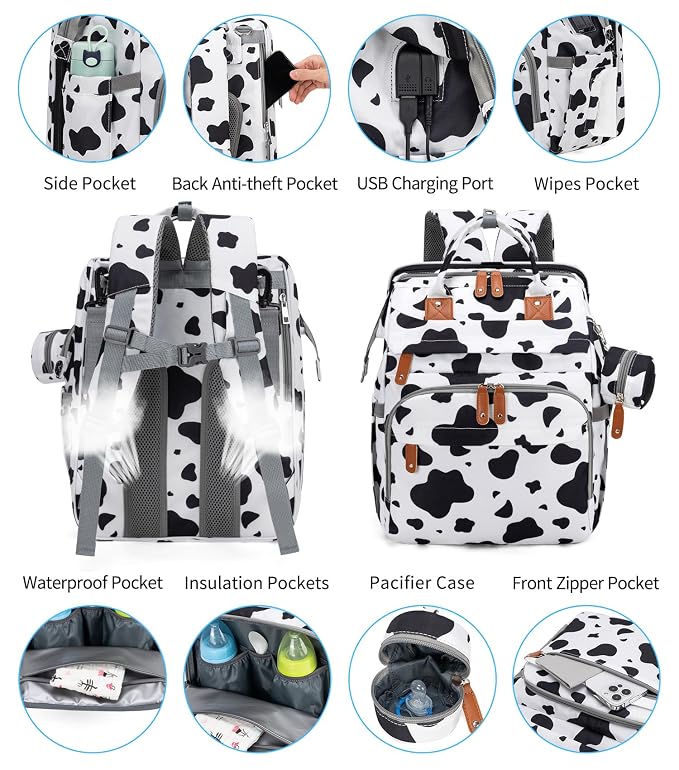 KABAQOO Diaper Bag Backpack - Image 3