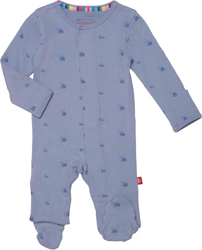 Magnetic Me Boys Modal Magnetic Baby Footie Pajamas | Silky Soft Modal Fabric | by magneticme