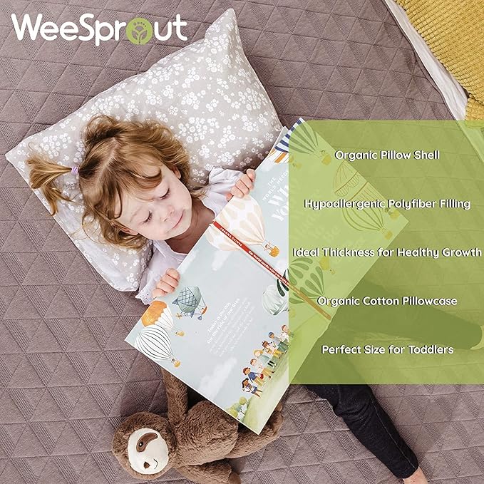 WeeSprout Toddler Polyester Organic Cotton Shell and Pillowcases, Small Kids - Image 2