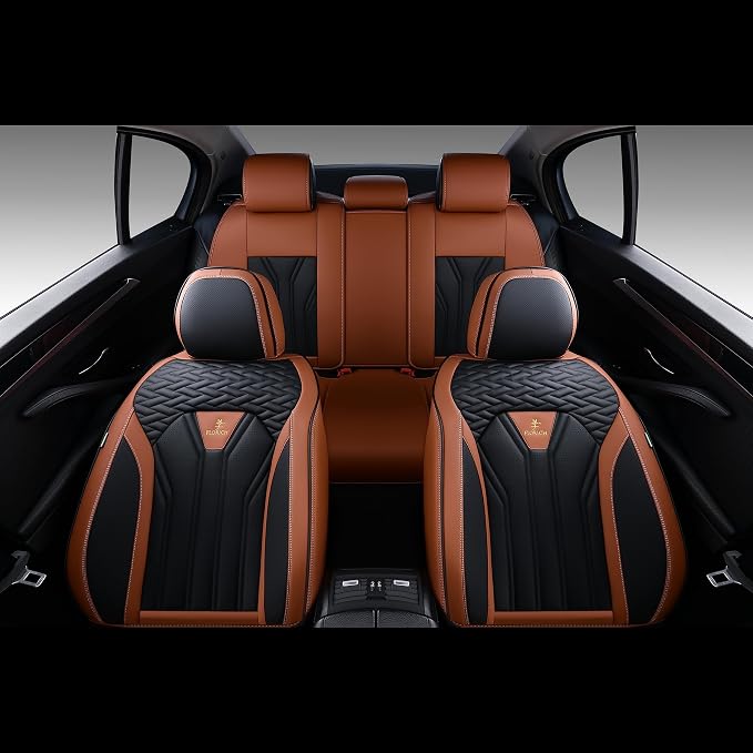 FLORICH Leather Seat Covers, Seat Covers Full Set, Car Seat Protectors 5 Seats - Image 5