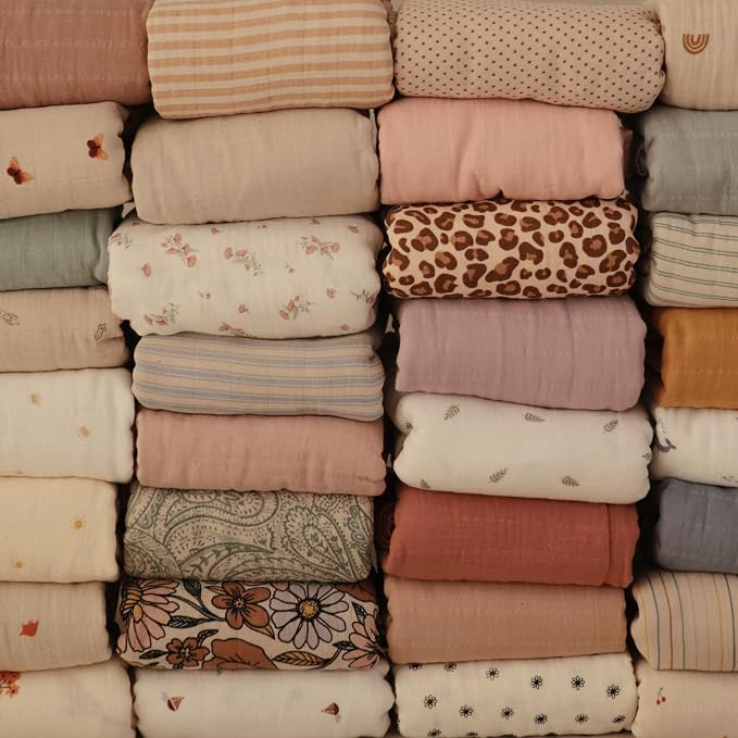 mushie Muslin Baby Swaddle Blanket | 100% Organic Cotton - Image 7
