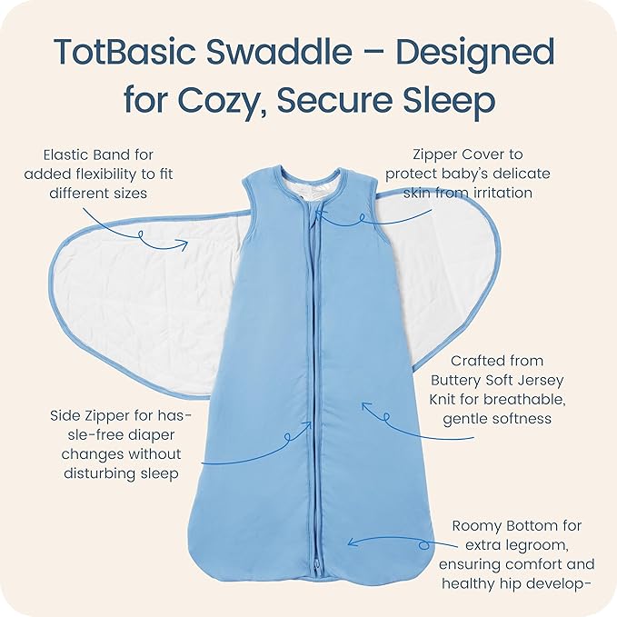 Newborns Swaddle Sleep Sack 0–3 Months, 1.0 TOG Baby Blanket - Image 2
