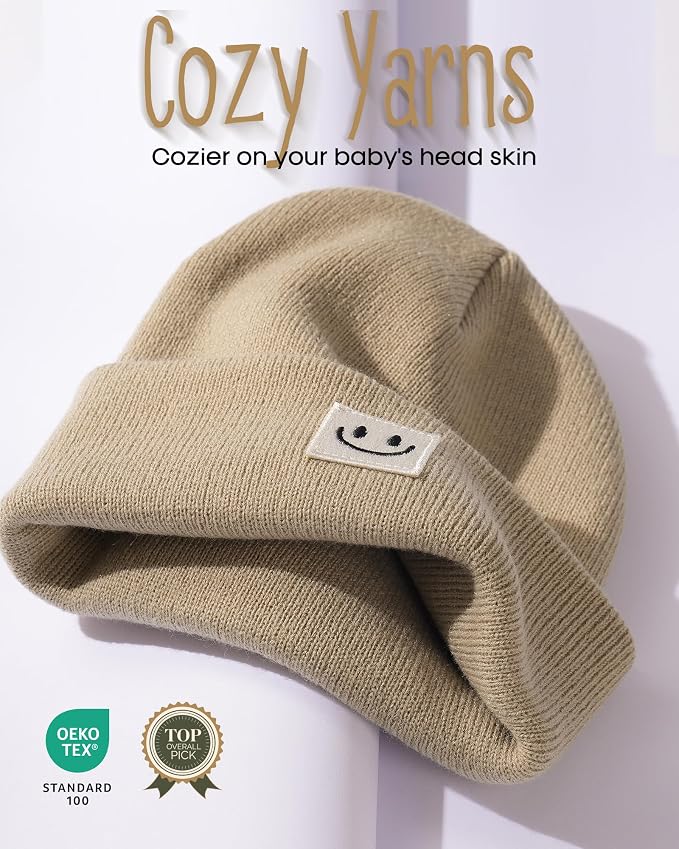 FURTALK Baby Beanie Cute Toddler Winter Hat Knit Boys Girls Warm 2 Pack Kids - Image 2