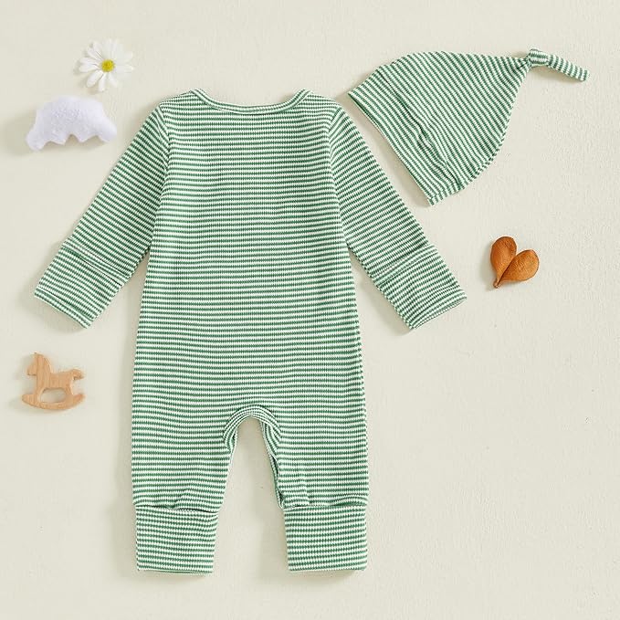 Fernvia Newborn Baby Boy Clothes Letters Print Bodysuit 3 6 9 12 18 Months Long - Image 4