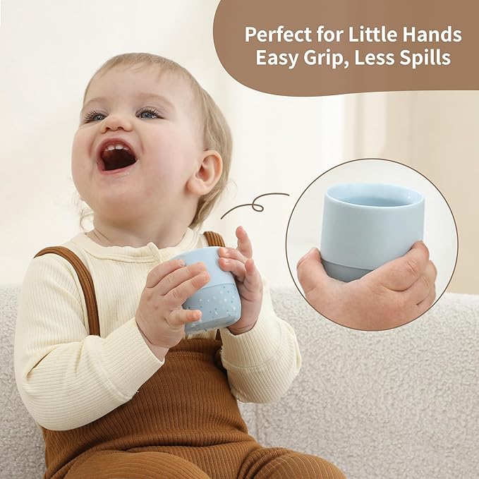 Moonkie Silicone Baby Cup 4 Months+ | Tiny Open Training Cup - Image 5