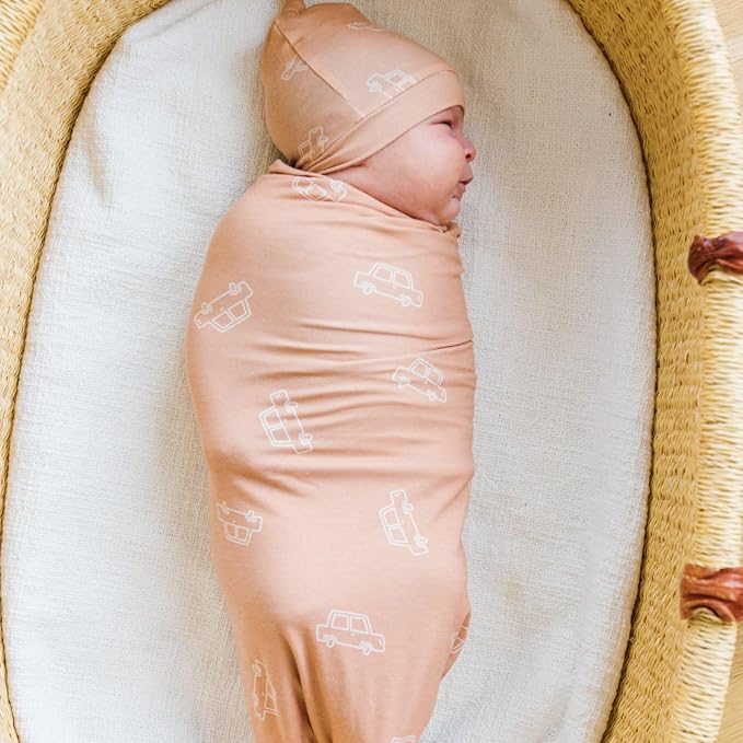 Copper Pearl Large Premium Knit Baby Swaddle Receiving Blanket Cooper - Image 2