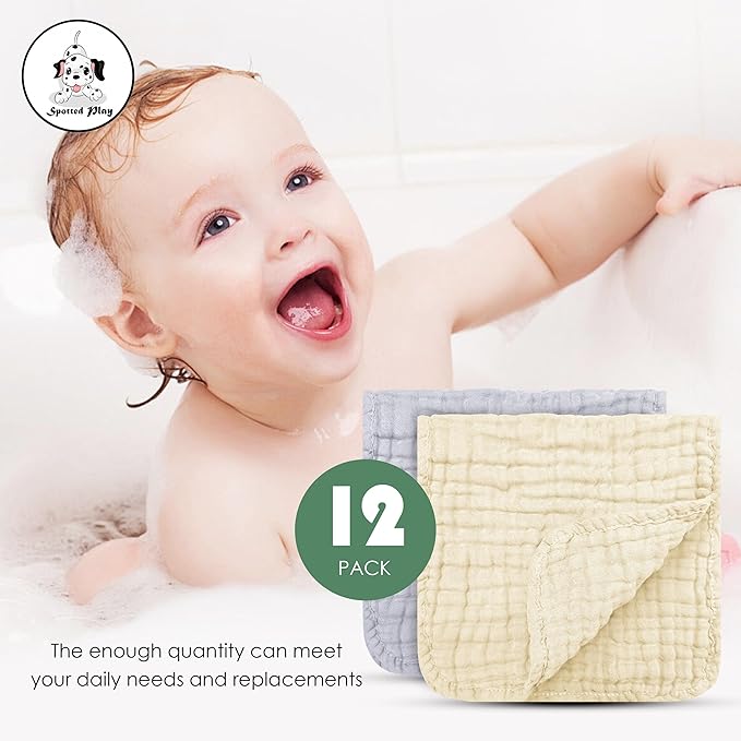 Muslin Burp Cloths 100% Cotton Large 20''x10'' Extra Soft and Absorbent Baby - Image 5