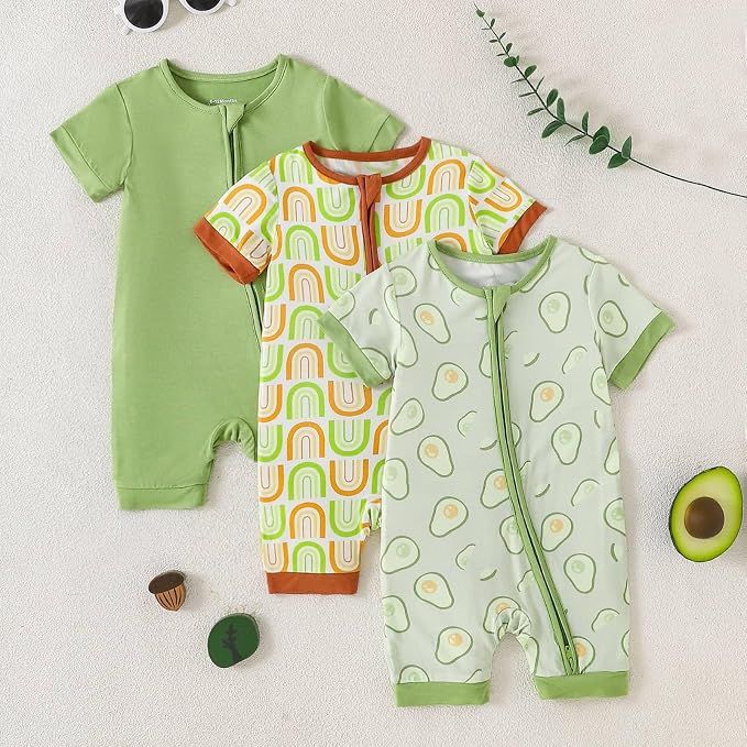 OPAWO Bamboo Baby Pajamas 3 Pack, Double Zipper Bamboo Sleepers - Image 7