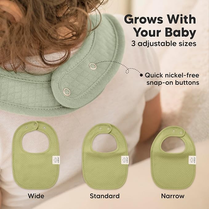 8-Pack Organic Baby Bibs for Girls, Boys - Image 5