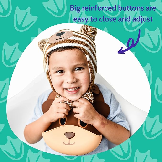 Silly Goose Silicone Animal Baby Bibs - Image 3