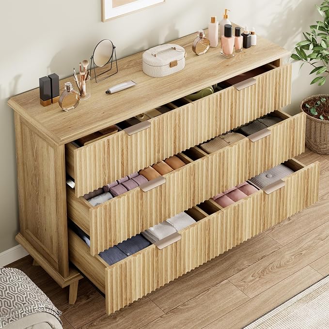 QUW Fluted Dresser for Bedroom - Image 7