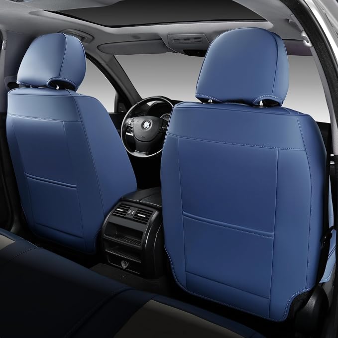FLORICH Front Seat Covers, Leather Seat Covers, Universal Car Seat Covers 2PCS - Image 2