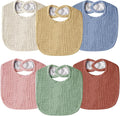 Muslin Baby Bibs for Unisex Boys Girls, Cotton Drool Bibs, Adjustable Newborn by WRRERNSIN