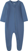 O2 BABY Baby Boys Girls Organic Cotton Zip-Front Sleeper Pajamas, Footed Sleep by O2BABY