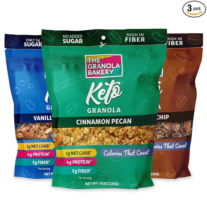 TGB Variety Granola Cereal, Keto Friendly Snack, No Added Sugar, Gluten Free by TheGranolaBakery
