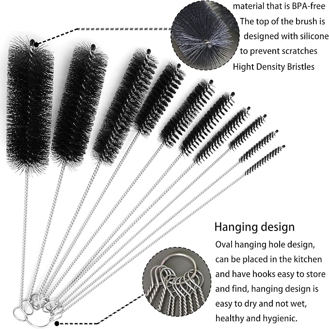 Long Straw Brush, Straw Brush Set 10 Pack, Straw Brush - Image 5