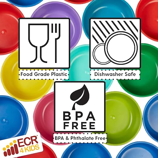 ECR4Kids ELR-18100-BE My First Meal Pal Snack Bowls – BPA-Free, Dishwasher Safe - Image 3