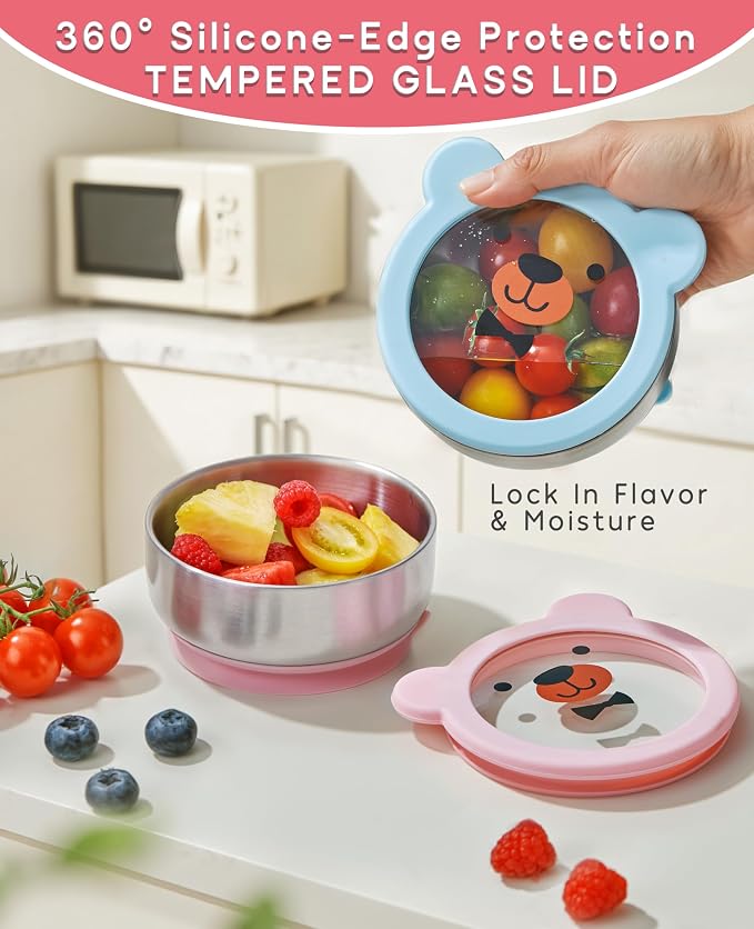 BPA-Free 100% Food-Grade Stainless Steel Baby Bowls - Image 7