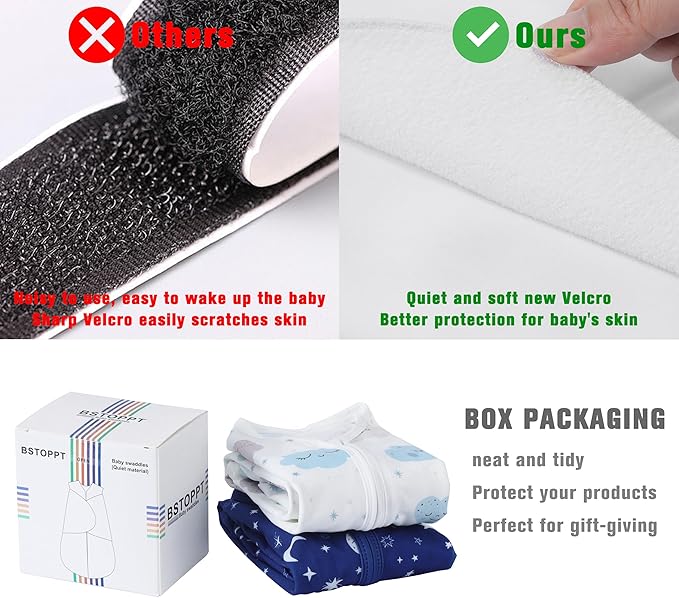 Newborn Sleep Sack Baby Swaddle, 3-6 Months, 3-Way Adjustable Wearable Blanket - Image 6