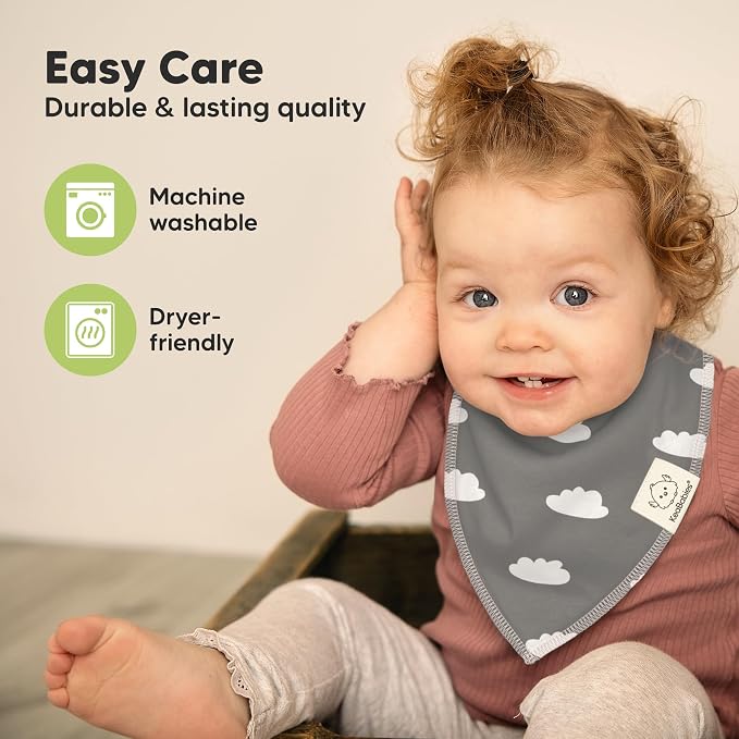 8-Pack Organic Baby Bandana Bibs - Image 7