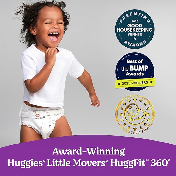 Huggies Size 3 Baby Diapers, Little Movers HuggFit 360° Baby Diapers - Image 8