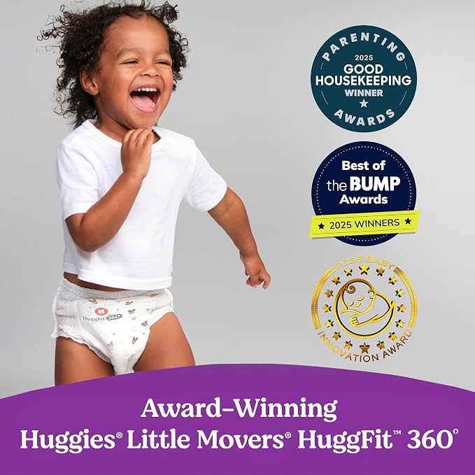 Huggies Size 7 Baby Diapers, Little Movers HuggFit 360° Baby Diapers - Image 8