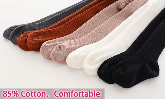CECORC Baby Girls Tights Toddler Cable Knit Leggings Thick Cotton Infant - Image 2