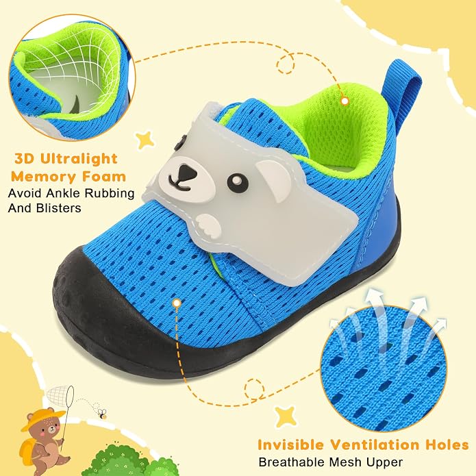 FEETCITY Baby Walking Shoes Wide Baby Shoes Boys Girls Infant Sneakers Crib - Image 4