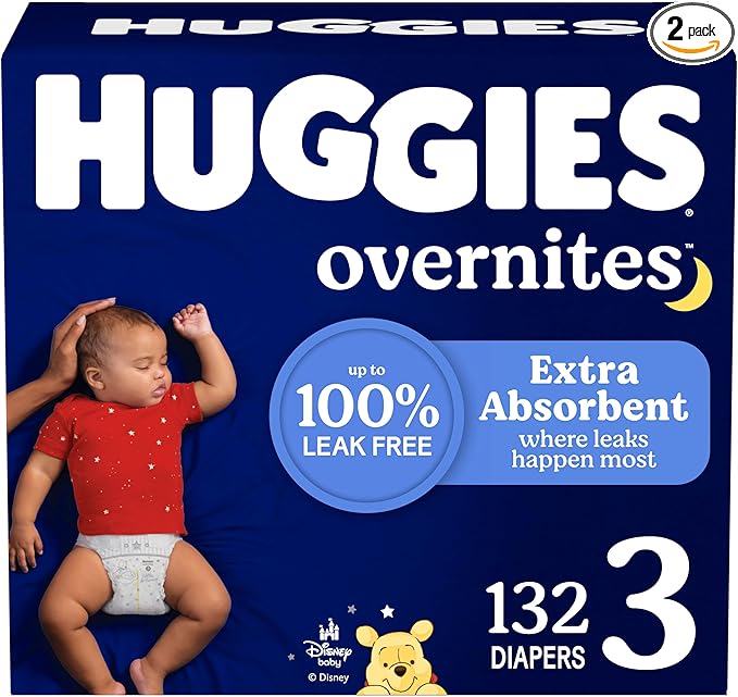Huggies Size 3 Overnites Baby Diapers: Overnight Diapers, Size 3, 132 Ct by Huggies%C2%AE