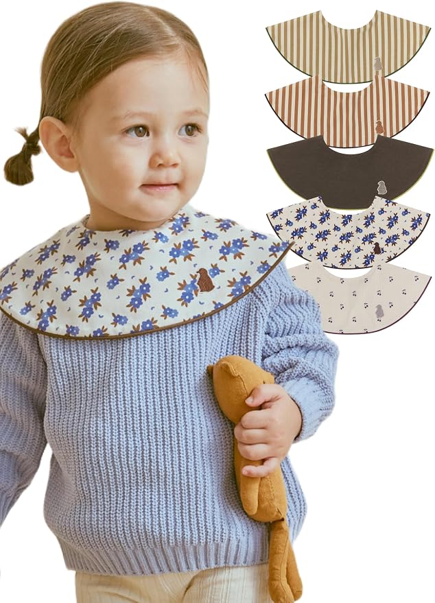 Konny Baby Bibs Set, 360 ​​° Rotate, Soft and Absorbent Bandana Drooling by Konny