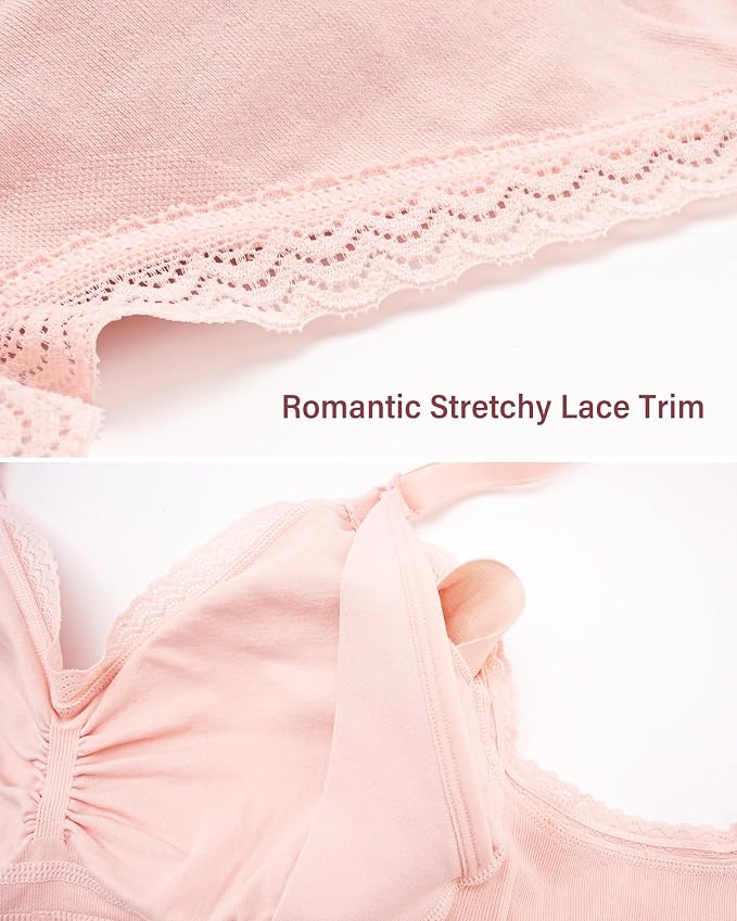 Stelle Lace Nursing Bras for Breastfeeding Seamless Pregnancy Maternity - Image 3