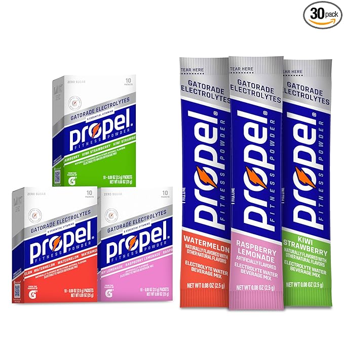 Propel Electrolyte Enhanced Water Drink Mix Powder Packets, Kiwi Strawberry by Propel