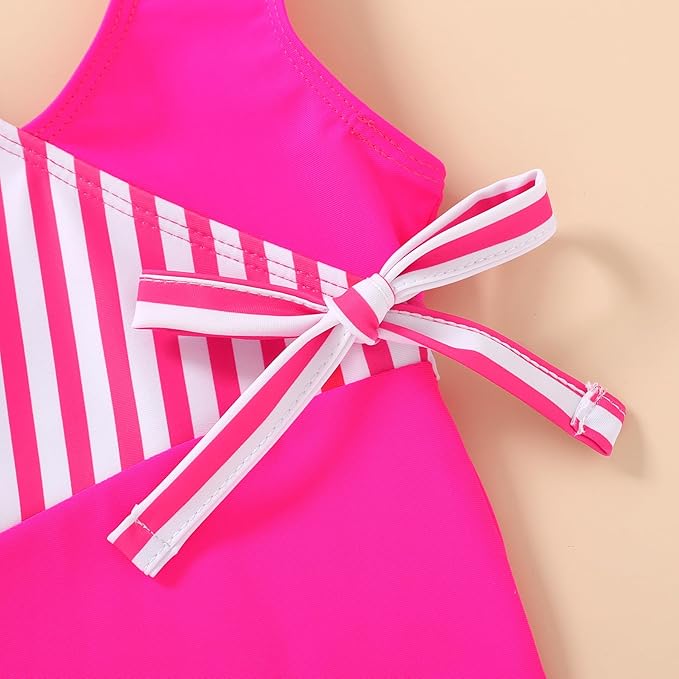 Happy Town Toddler Swimsuit Girl One Piece Bathing Suit Color Block Swimwear - Image 5