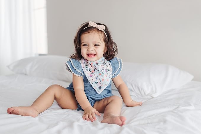 Copper Pearl 4 Pack Soft Cotton Baby Bibs - Image 2