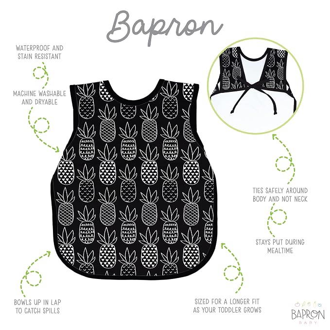 BapronBaby Pineapple Monochrome Bapron - Image 2
