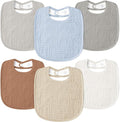 Susurration Muslin Baby Drool Bibs 6Pack Soft Square Adjustable Baby Bandana by Susurration