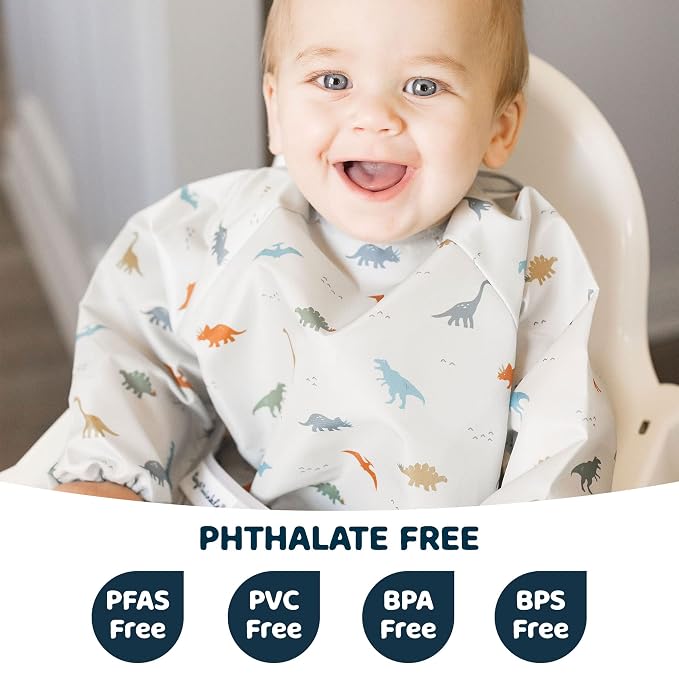 Tiny Twinkle Long Sleeve Bib for Babies & Toddlers – Waterproof Smock Bib for - Image 10