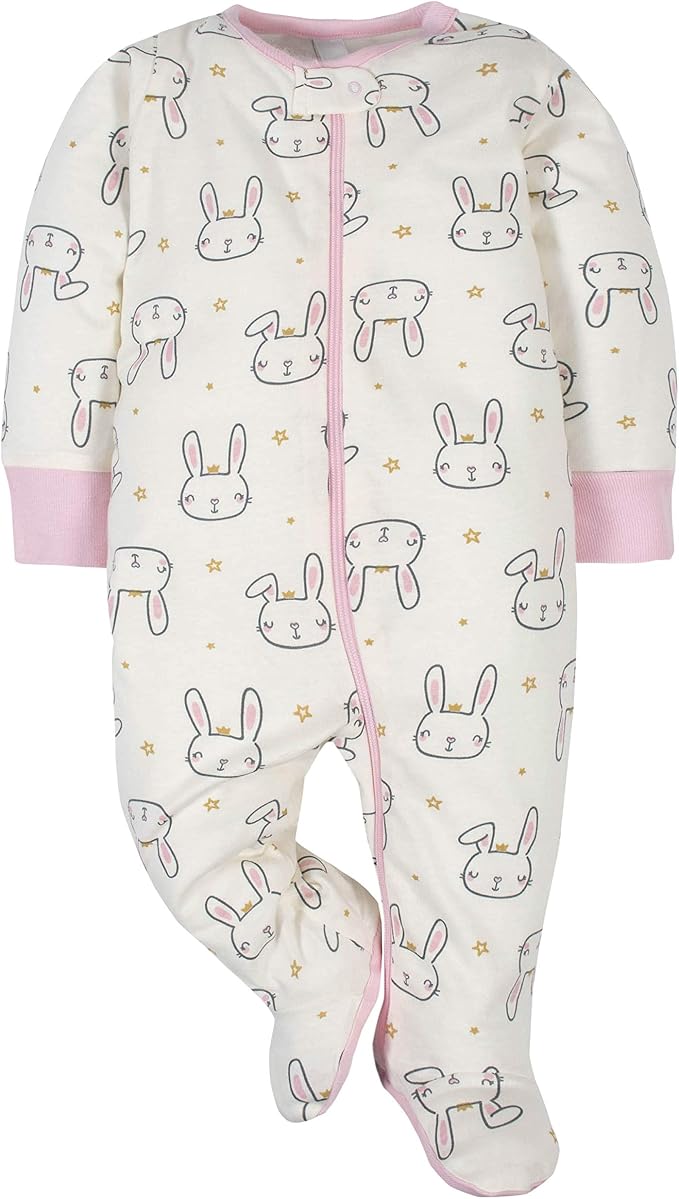 Gerber Baby Girls 4 Pack Sleep 'N Play Footie - Image 3