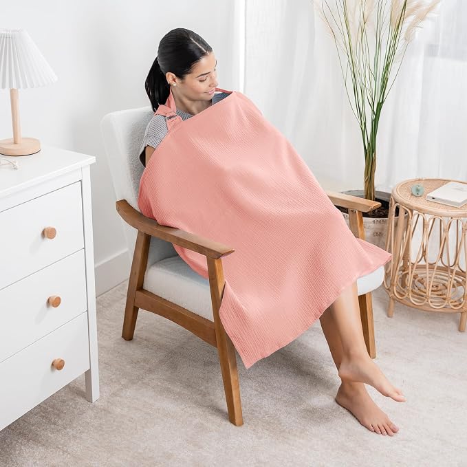 Comfy Cubs Muslin Nursing Cover, 100% Muslin Breastfeeding Cover - Image 2