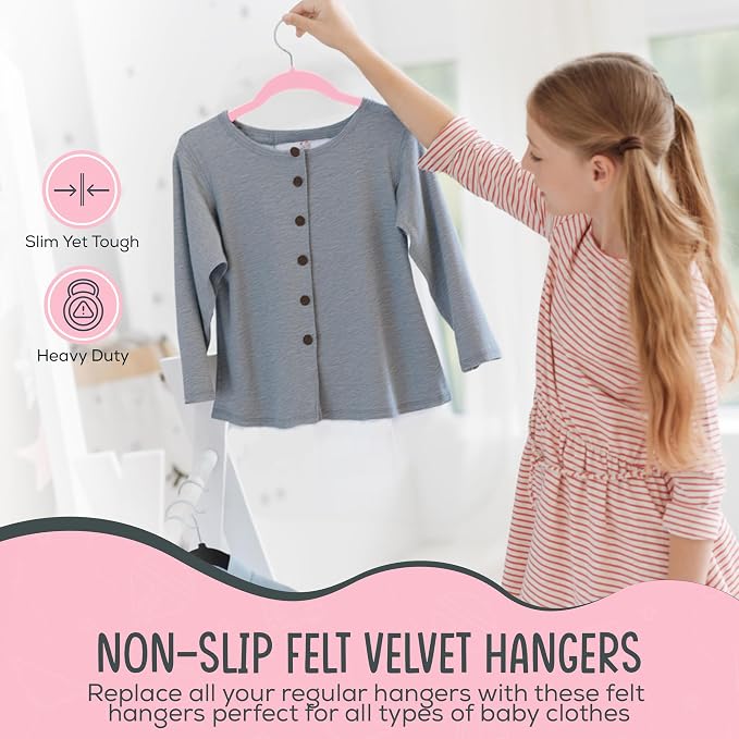 25 Premium Kids Velvet Hangers - Image 4