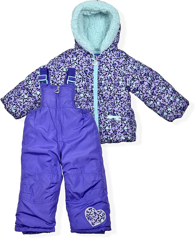 Arctic Quest Little Girls Bib Snow Pants and Ski Jacket Water-Resistant Snowsuit by ArcticQuest