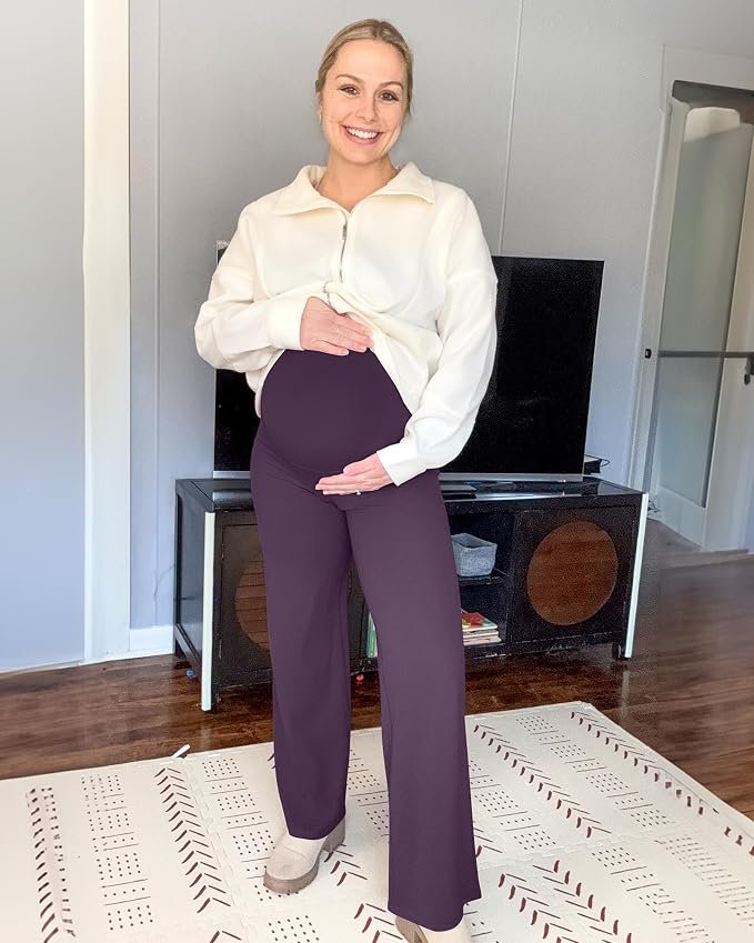 G4Free BareFeel Maternity Dress Yoga Pants Over The Belly Stretchy Work Slack - Image 4