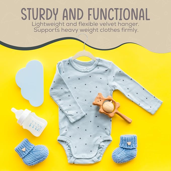50 Premium Baby Velvet Hangers - Image 7
